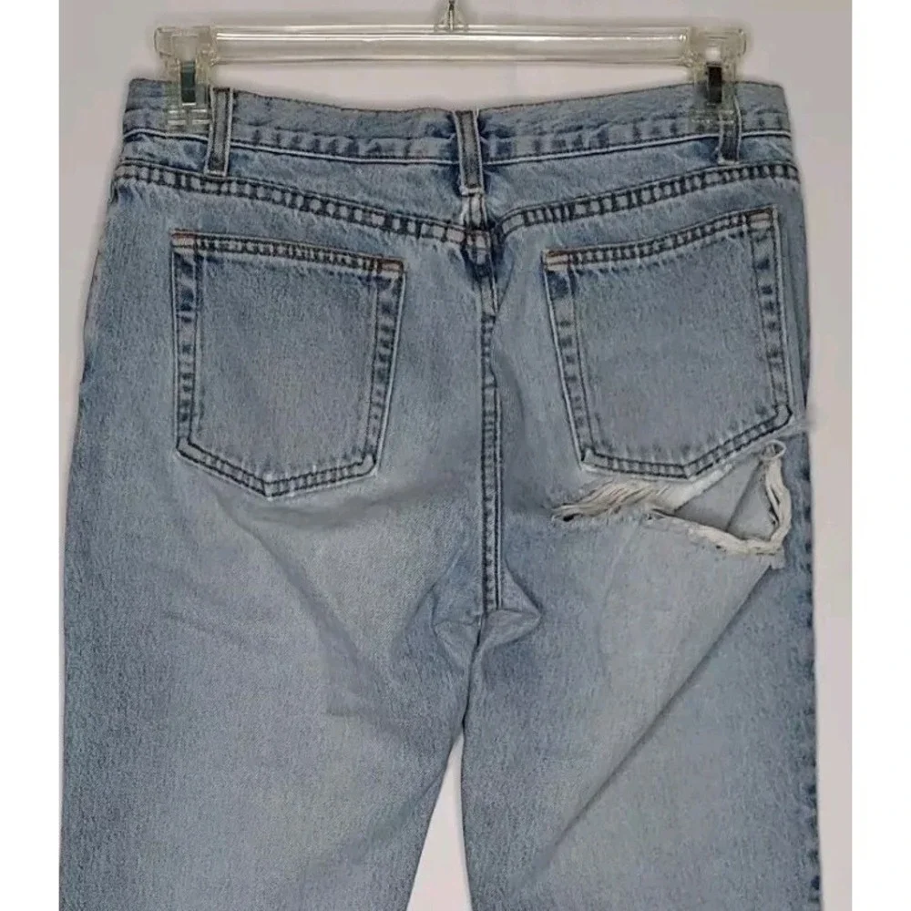 J Crew Y2K‎ Vtg Jeans Women 10 Ripped Hole Straight Baddie Grunge